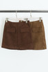 Suede A-Line Mini Skirt