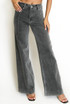 Front Seam Wide Leg Denim Jeans
