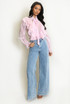 Front Seam Wide Leg Denim Jeans