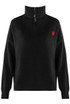 Half Zip Funnel Neck Wool Jumper