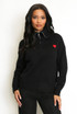Half Zip Funnel Neck Wool Jumper