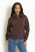 Half Zip Funnel Neck Wool Jumper
