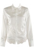 Satin Lace Hem Blouse