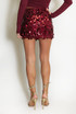 Disc Sequin Patterned Mini Skirt 