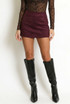 Faux Suede Skort