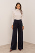 Tailored Pin Tuck Wide Leg Trousers
