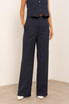 Pinstripe Straight Leg Trousers
