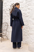Pinstripe Wool Duster Coat