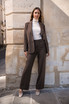 Pinstripe Wool Blazer and Trouser Suit