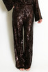 Striped Sequin Wide Leg Trouser