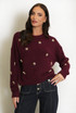 Fine Knit Jumper With Sun Charm 