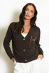 H Motif Wool Blend Cardigan 