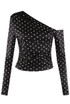 Polka Dot One Shoulder Top