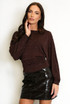 Studded Batwing Gathered Top 
