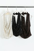 Cowl Neck Sequin Top