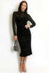 Mesh Sleeve Sweetheart Sequin Dress