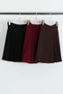 Knitted Box Pleat Mini Skirt