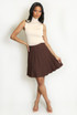 Knitted Box Pleat Mini Skirt