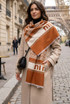 Designer Inspired M Print Wool Blend Scarf