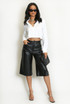 Faux Leather Culottes