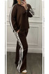 Side Striped Sweatshirt and Trouser Set