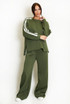 Side Striped Sweatshirt and Trouser Set