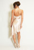Satin Lace Asymmetric Hem Dress