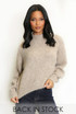 Mohair Fluffy Knit High Neck Jumper