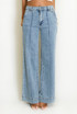 Front Seam Wide Fit Denim Jeans