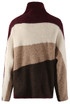 Block Colour Stripe Roll Neck Jumper 