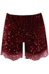 Sequin Lace Hem Shorts