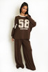 58 Slogan Oversized Shirt and Trouser Set