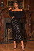 Sequin Disc Midi Skirt