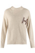 H Motif Wool Blend High Neck Jumper