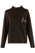H Motif Wool Blend High Neck Jumper