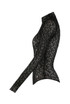 Studded Lace Mock Neck Bodysuit
