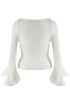 Slash Neck Flare Cuff Jumper