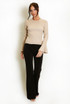 Ribbed Flute Cuff Jumper