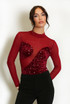 Sequin Panelled Mesh Bodysuit