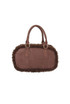 Faux Suede Bowling Bag 