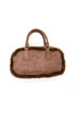 Faux Suede Bowling Bag 