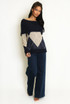 Mohair Off Shoulder Geometric Jumper