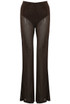 Sheer Studded Flare Trouser
