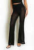 Sheer Studded Flare Trouser