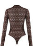 Scallop Neck Lace Bodysuit 