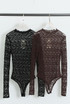 Scallop Neck Lace Bodysuit 