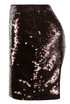 Brown Sequin Mini Skirt