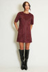Studded Faux Suede Mini Dress