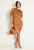 Studded Faux Suede Mini Dress