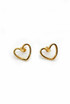 Stainless Steel Cut Out Heart Earrings 